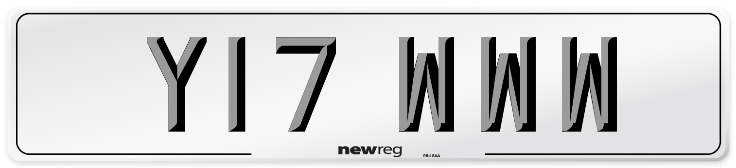 Y17 WWW Number Plate from New Reg